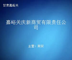 嘉峪關(guān)慶新商貿(mào)有限責(zé)任公司 貿(mào)易經(jīng)紀領(lǐng)域的專業(yè)賦能者